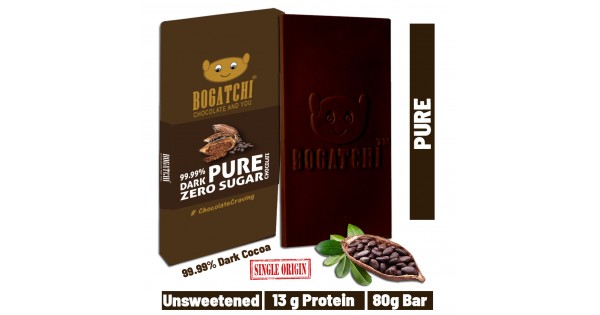 BOGATCHI Premium 99% Dark Chocolate, Pure